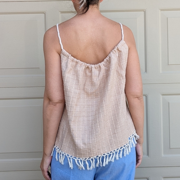 VINTAGE TABLECLOTH swing top 1970's upcycled M L - Picture 5 of 8